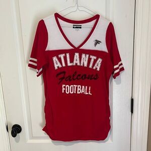 Maternity NFL Team Apparel Atlanta Falcons red and white T-shirt